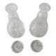 2 Antique Engraved Glass Wine Decanters with Grape Decor