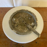 Antique White Opaline Wall Light + Vintage Black Baroque Decor