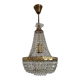 Preciosa Jablonec Czech Crystal & Brass Montgolfier Single Light Chandelier 4550