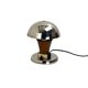 Vintage Bauhaus bedside lamp in brown bakelite and chrome, 1930s