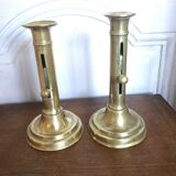 Pair of brass candlesticks