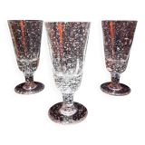 Set of 3 vintage bubble glasses