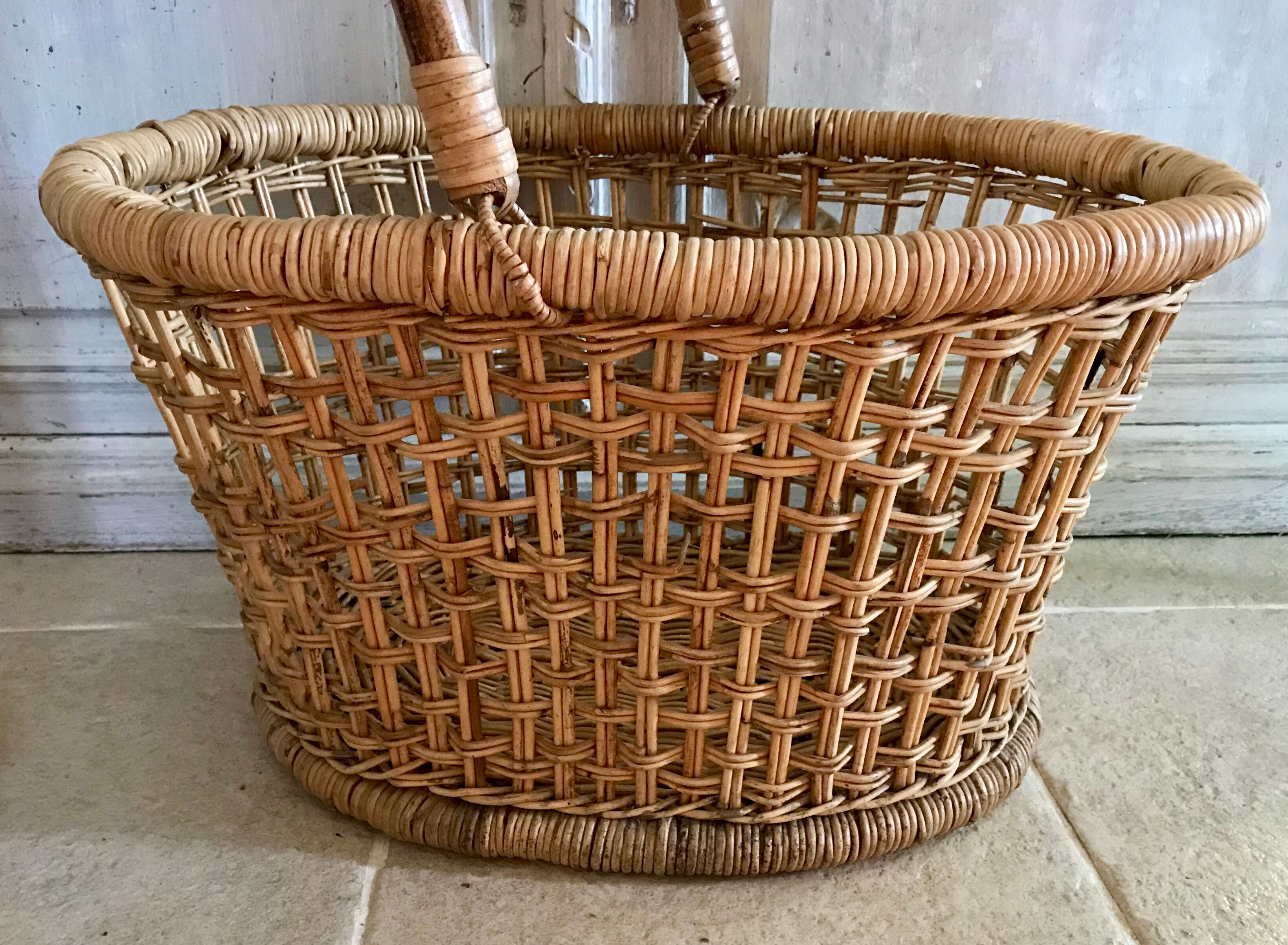 Vintage wicker basket