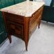 Commode 3 tiroirs plateau marbre style louis xvi en bois de rose