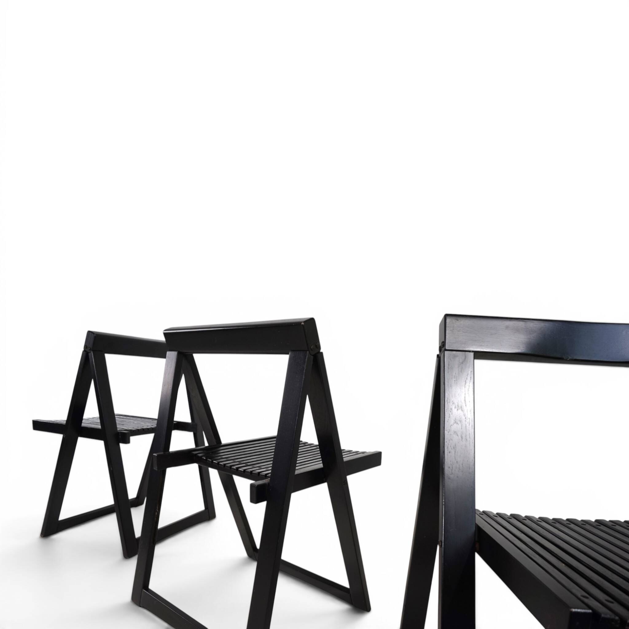 Set of 4 Aldo Jacobi Trieste Folding Chairs for Bazzani, 1960