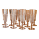 Set of 11 crystal flutes from Saint-Louis - Caton model