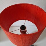 Vintage coral stoneware lamp west germany