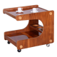 Restored midcentury mahogany trolley, revived polish, czechia, 1960s
