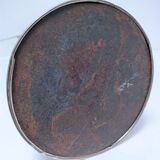 Art deco lamp silver and opaline brass