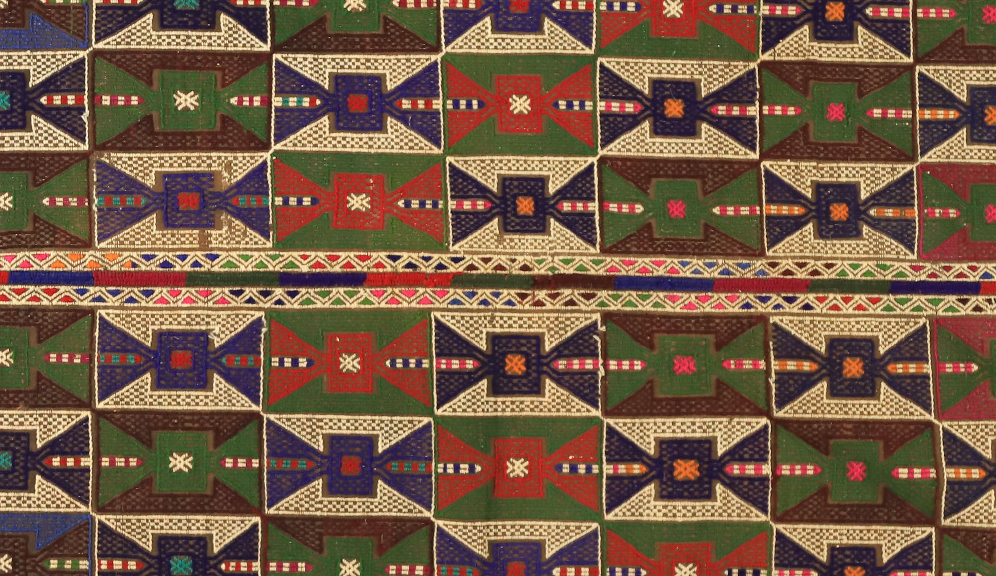 Anatolian handmade kilim rug 257 cm x 150 cm