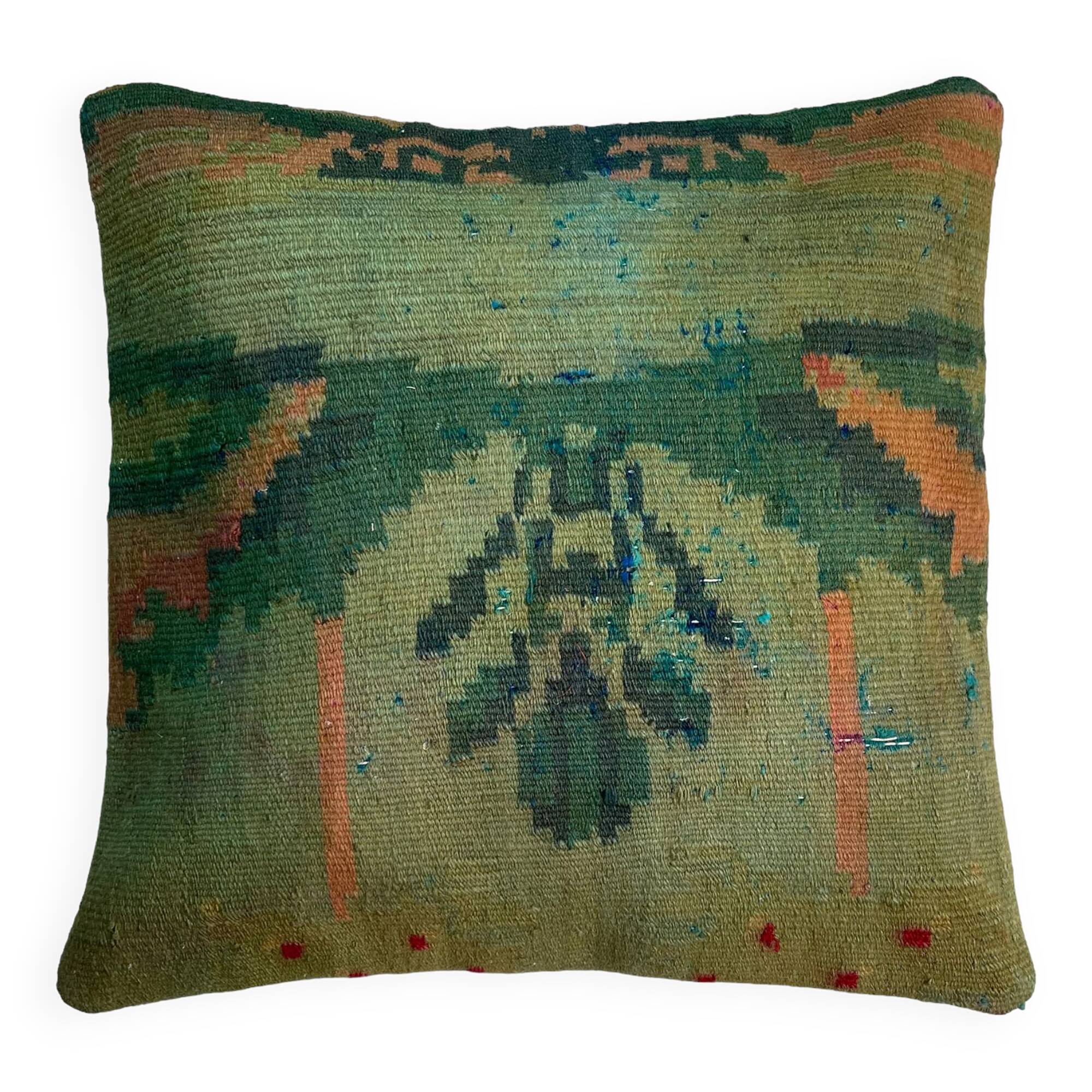 Housse de coussin kilim turc vintage, 40 x 40 cm
