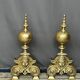 Renaissance style fireplace decorations. Solid bronze.
