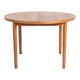 Round extendable walnut dining table, Sweden, 1960s
