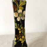 Vase soliflore ancien  décor floral,1900