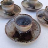 4 egg cups, ceramic, Chantal & Thierry Robert
