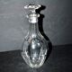 Antique Malmaison Harcourt flat-cut crystal decanter 21cm
