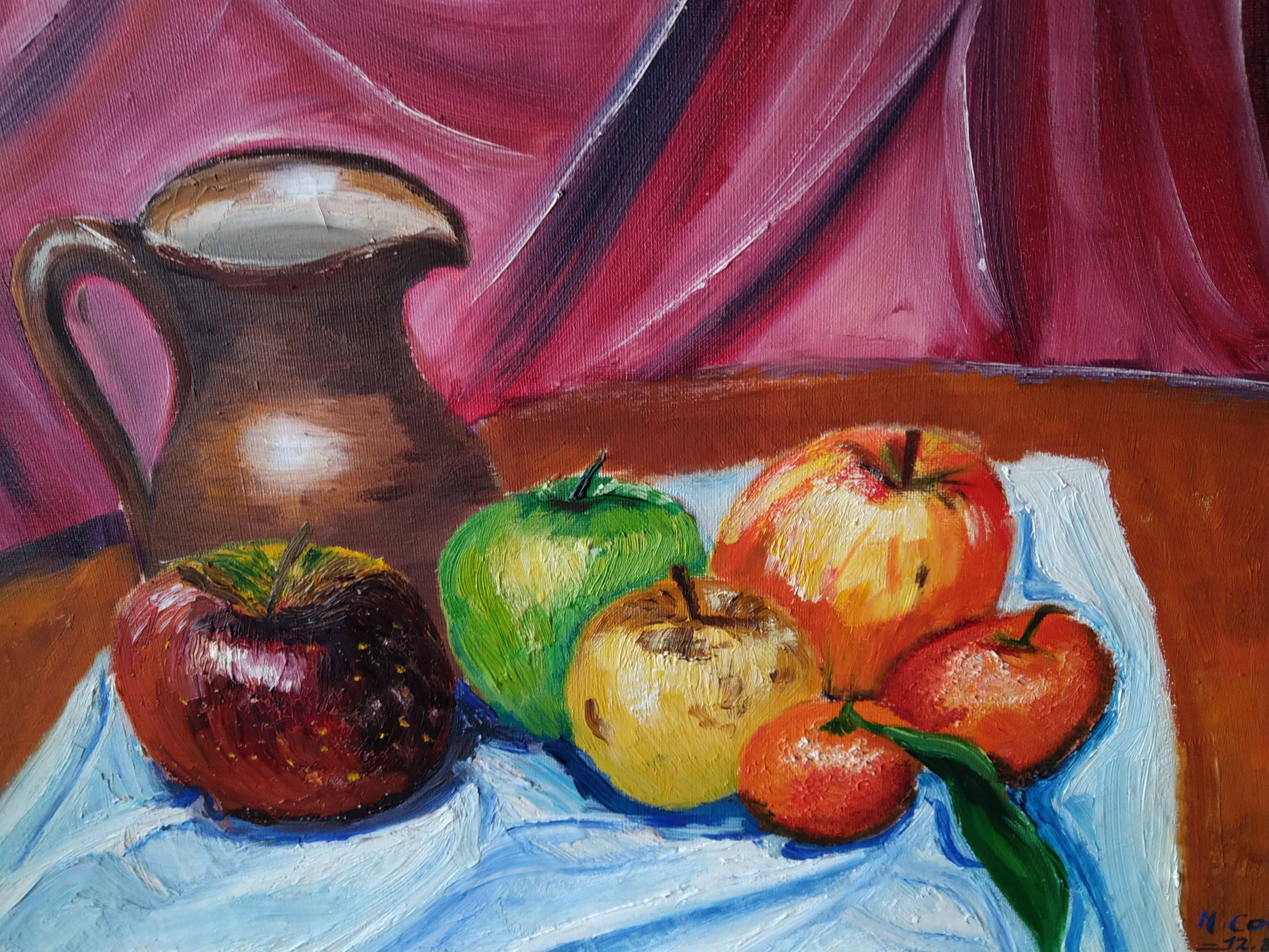 Still life with apples