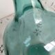 Greenish-blue Dame-Jeanne bottle, vintage French, Viresa
