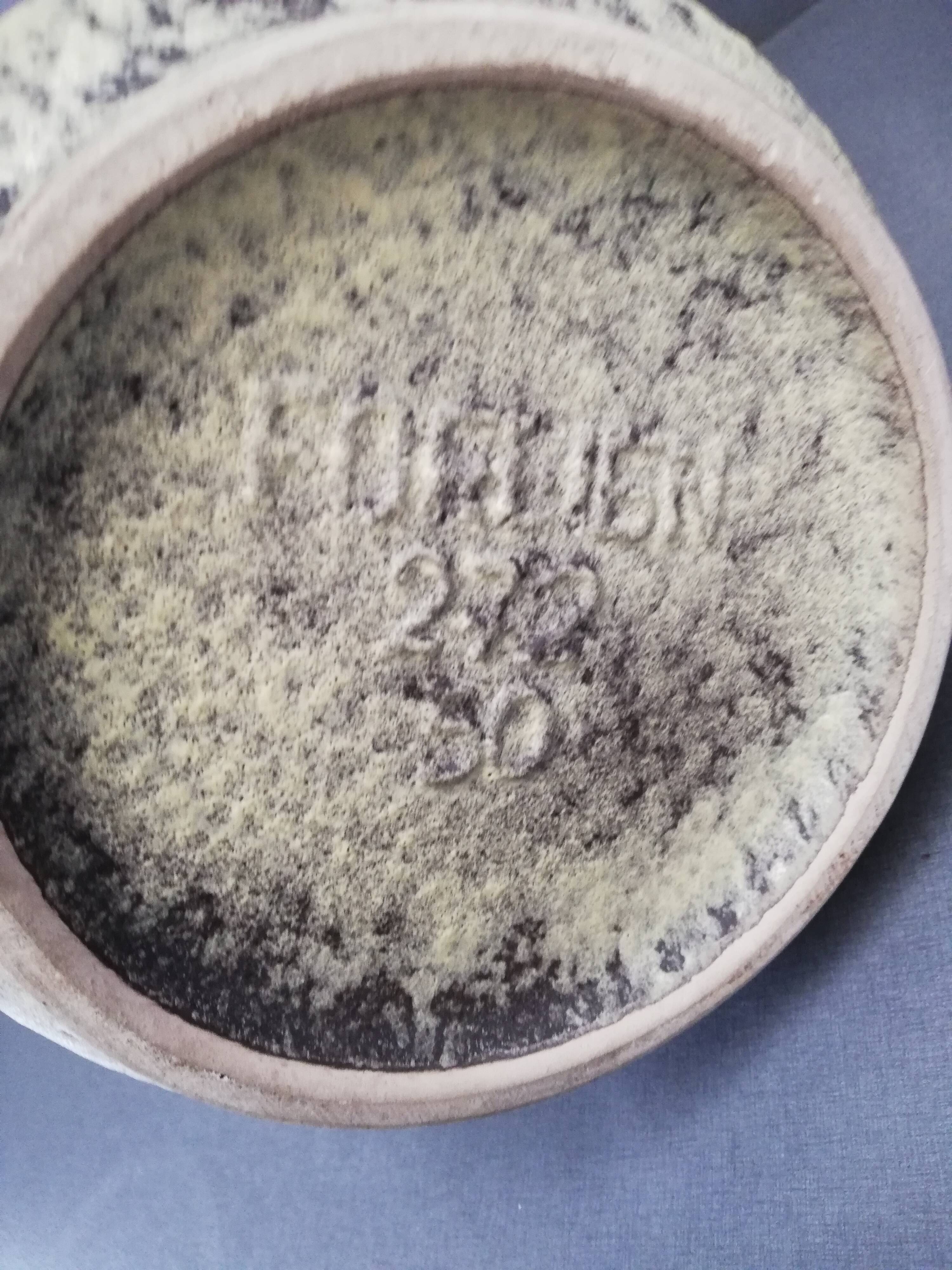 Large ceramic pitcher vase signed Foreign Height 50 cm