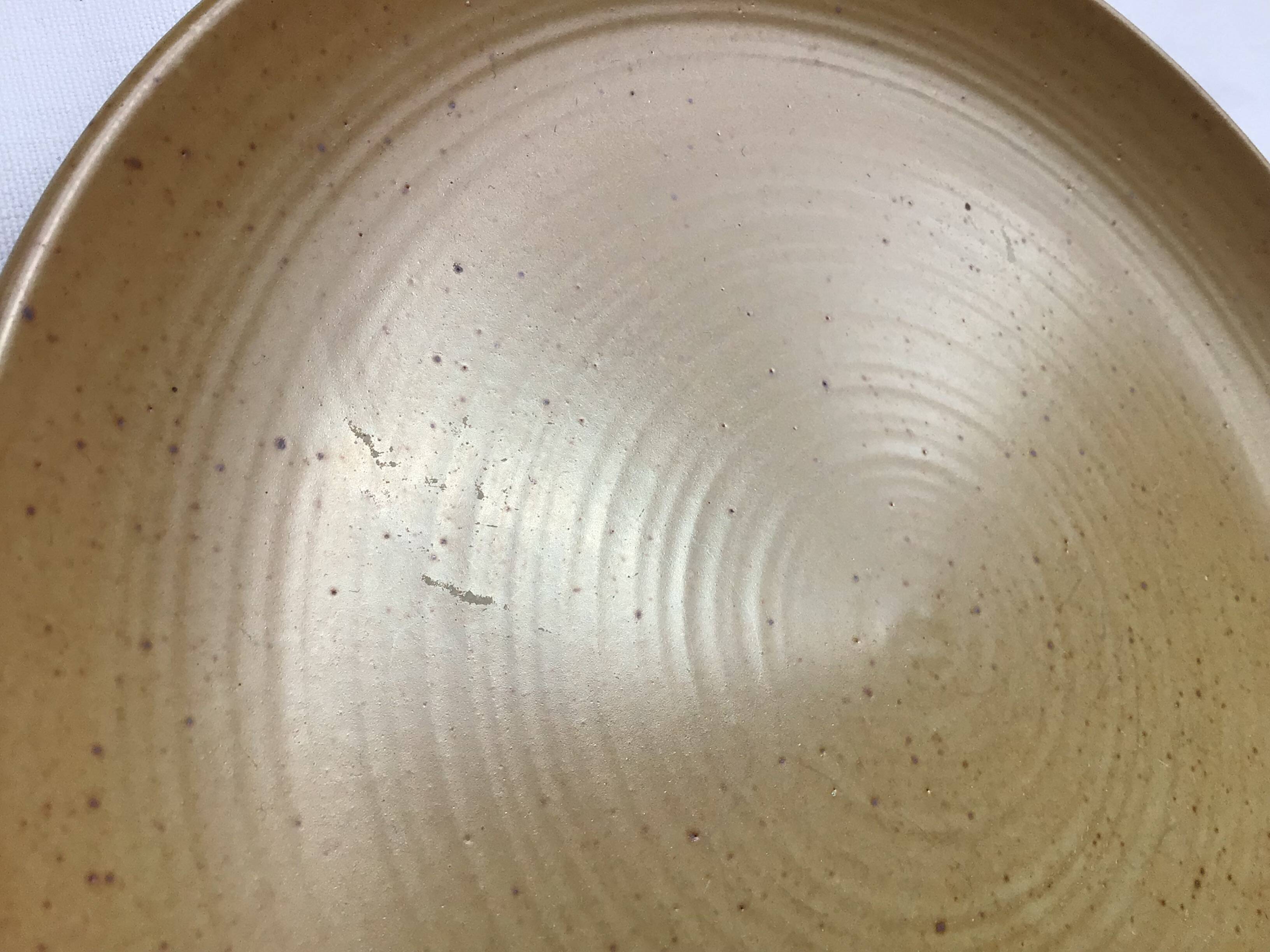 10 Village speckled blond stoneware dessert plates