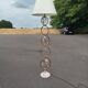 Lampadaire Vintage Banci Firenze en Fer Forgé Doré et Cristal, 1970