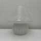 Vintage Murano Italy mushroom lamp with glossy white spiral decoration