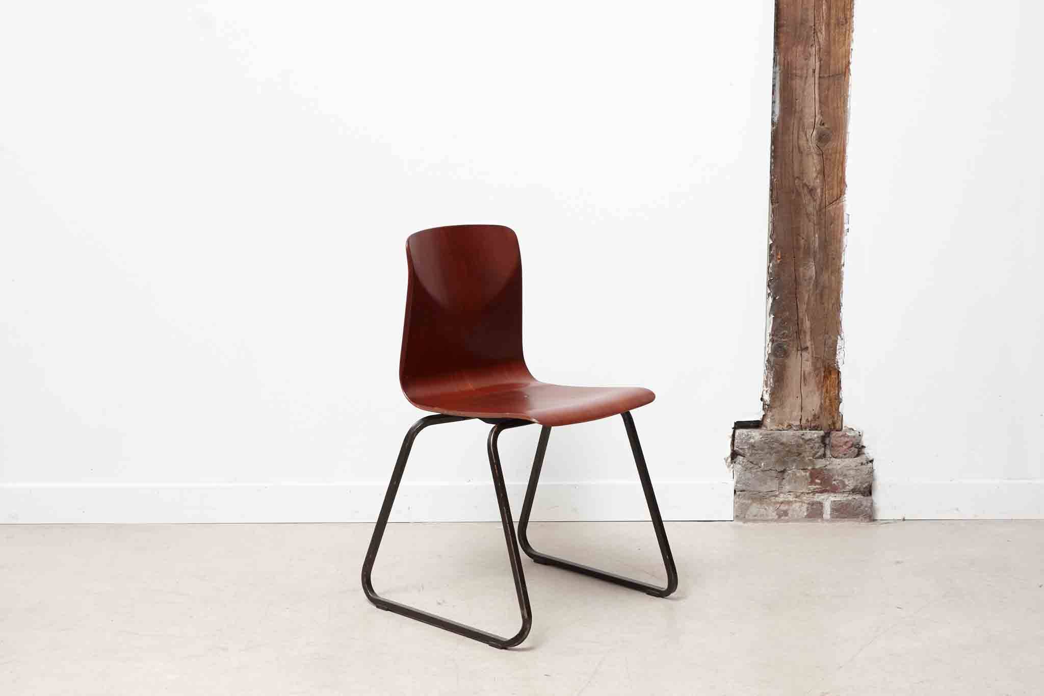 Vintage Galvanitas S23 Mahogany and Brown Chair