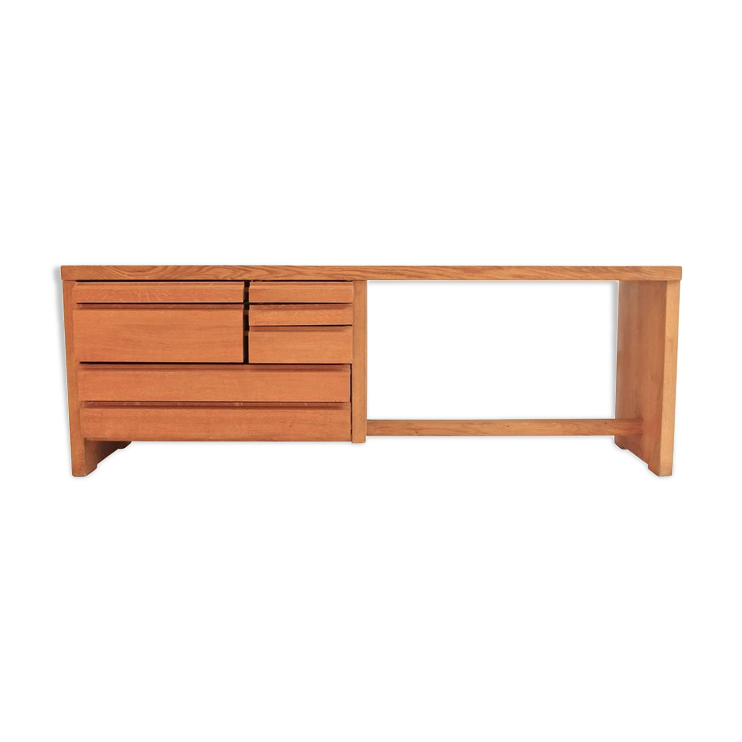 Office hairdresser "R 05" massive Elm designed by Pierre Chapo circa 1965