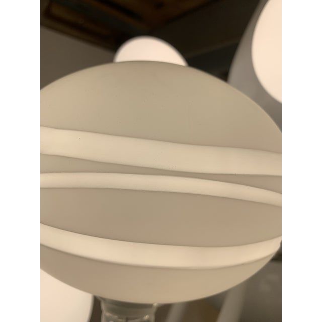 Pop white murano glass chandelier