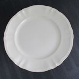 Flat round old Sarreguemines, ivory