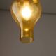 Yellow glass pendant lamp with bubbles