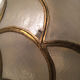 Lampadaire palmier floral laiton et nacre de capiz 1970