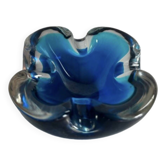 Murano Sommerso blue pocket tray