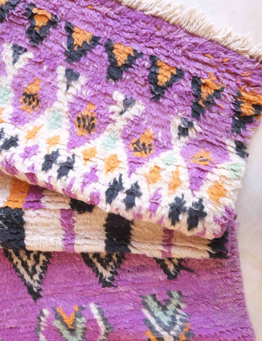 Purple Berber Rug - 303 x 200 cm