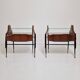 Ico Parisi Style Bedside Tables or Nightstands, Italy 1950's