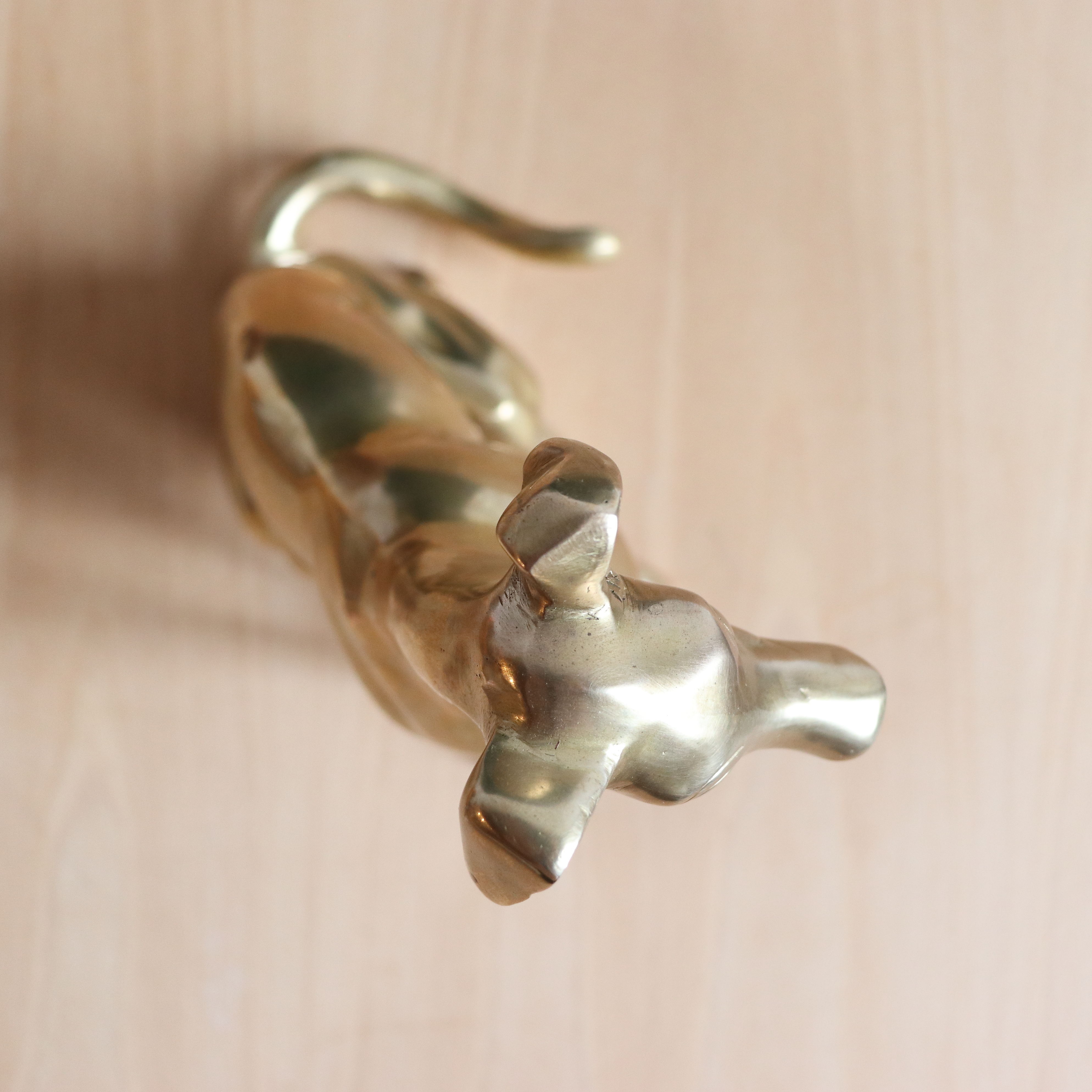 Vintage brass greyhound sitting dog from the 70s, height 25 cm