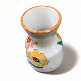 Vase 15cm ceramic flower Italy Numbered vintage floral pattern old handmade