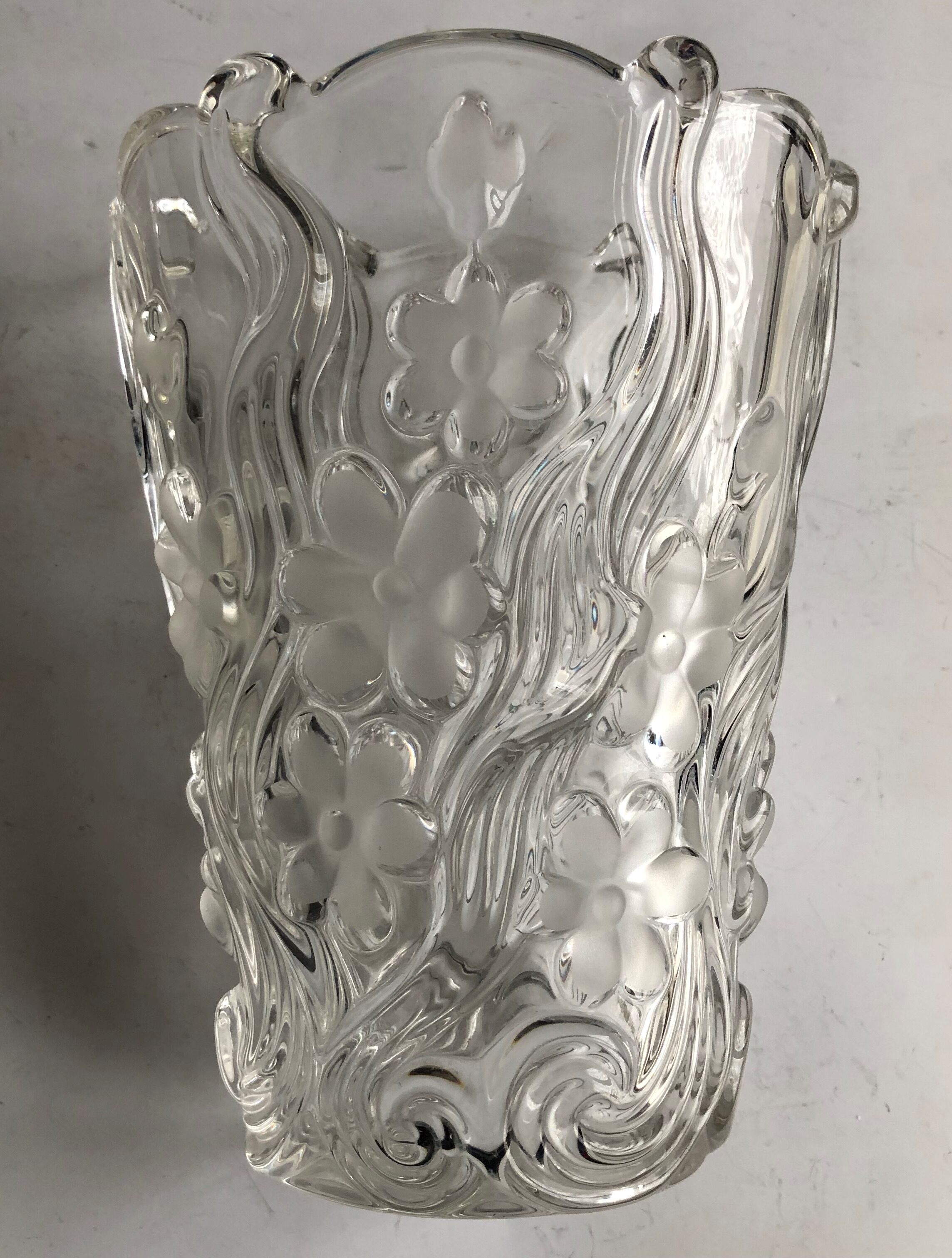 Vintage molded glass vase