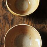 Lot of 2 vintage marbled stoneware bowls