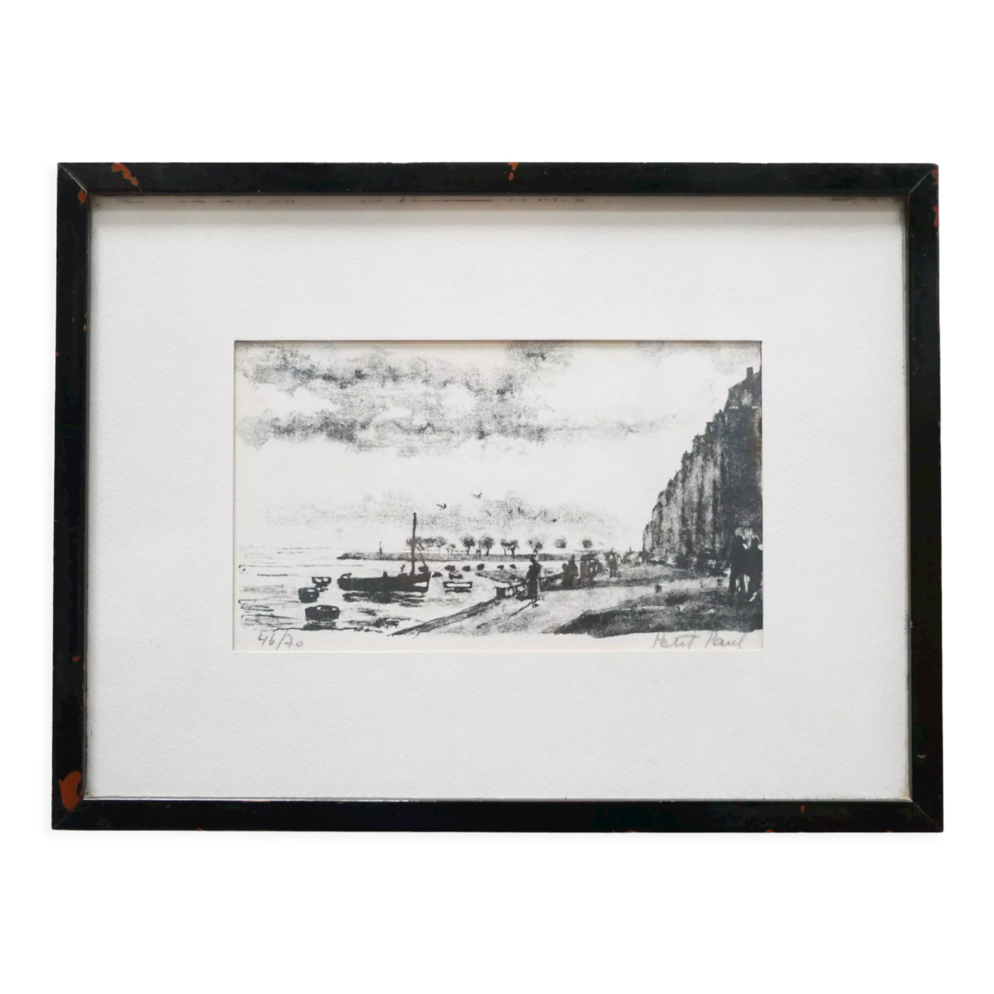 Lithographie signée Paul Petit
