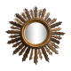 Sun mirror in old wood