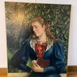 Old portrait signed Dumas