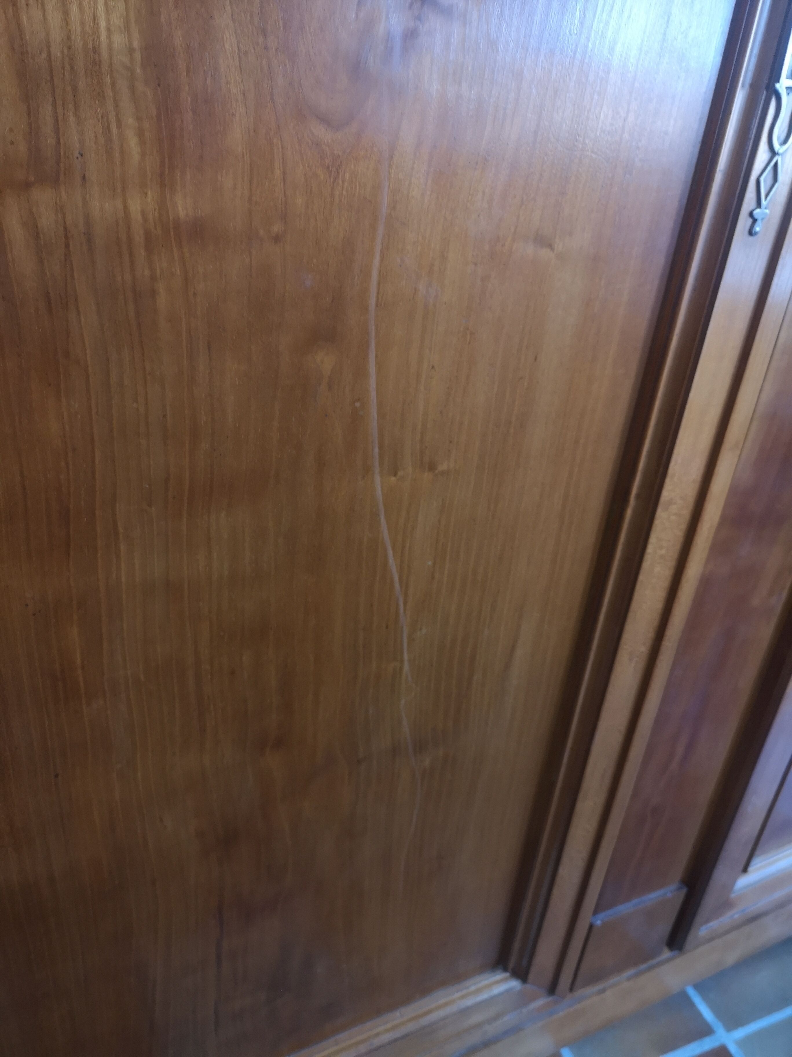 Cherry wood column wardrobe