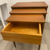 Scandinavian Gigognes Tables in Teak for Opal Möbel