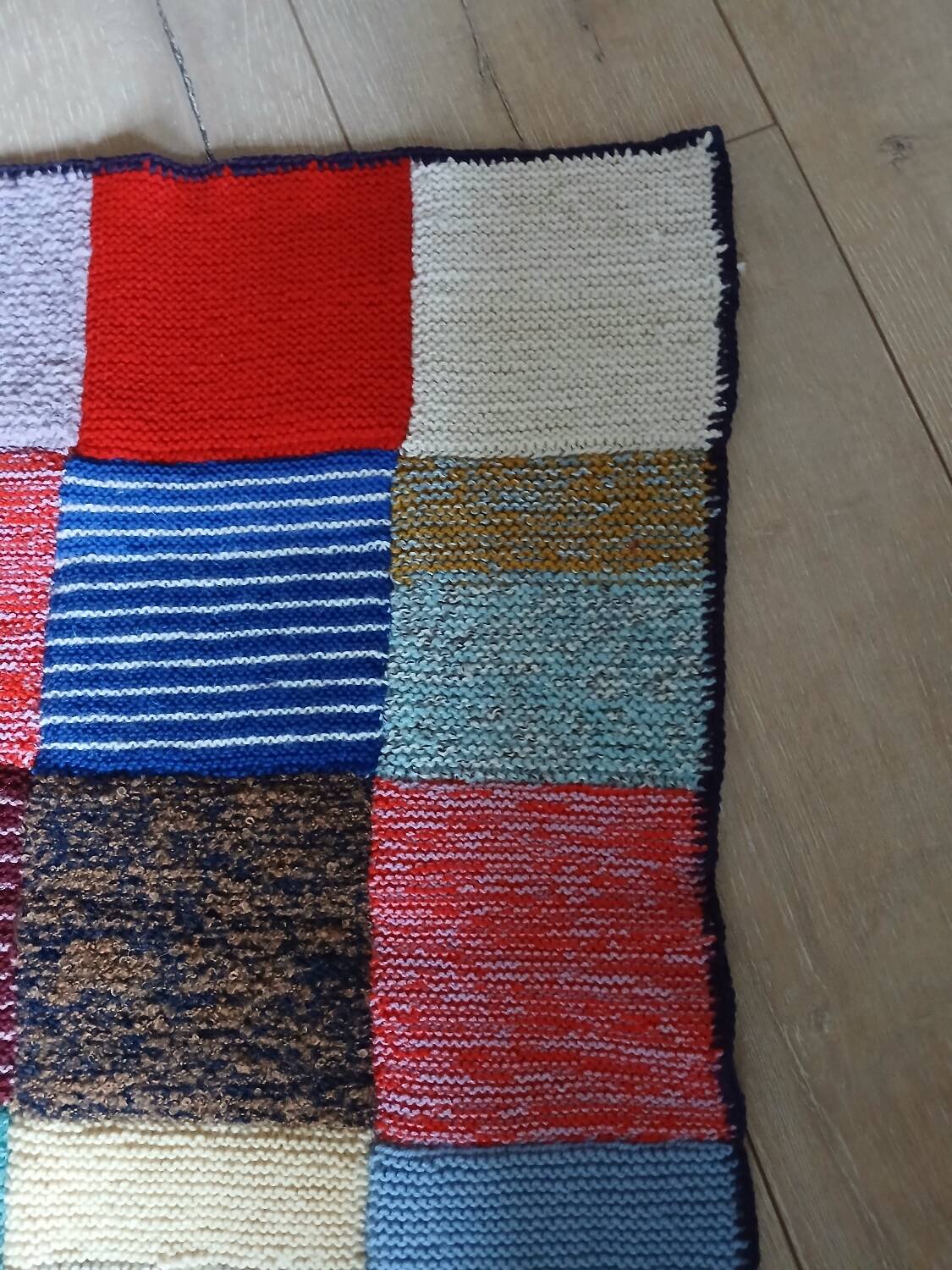 Wool patchwork blanket