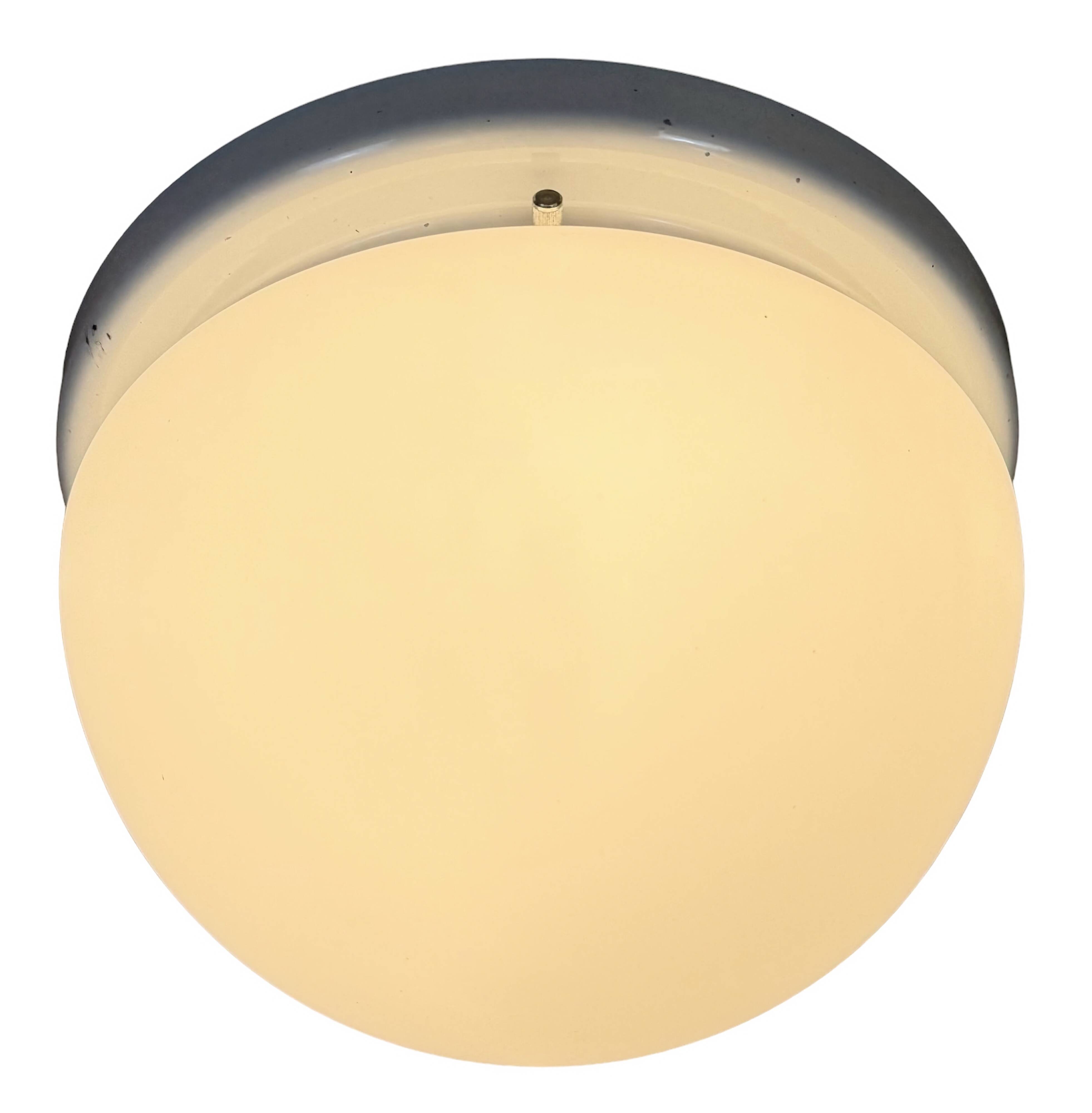 Vintage Ceiling Light with Milk Glass, 1980s