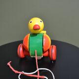 wooden pull-along duck