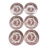 Set of 6 dessert plates, “Cambridge Old England” pattern