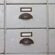 Vintage bank of drawers