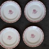 1 set of 6 Art Deco dessert plates made of Limoges porcelain